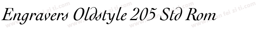 Engravers Oldstyle 205 Std Roman字体转换